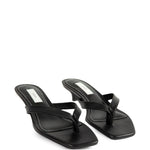 Sandali infradito in nappa in nero 