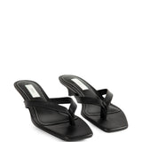 Sandali infradito in nappa in nero 
