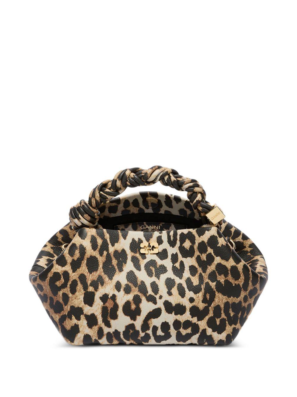 Borsa a mano bou small con stampa animalier Ganni - donna 