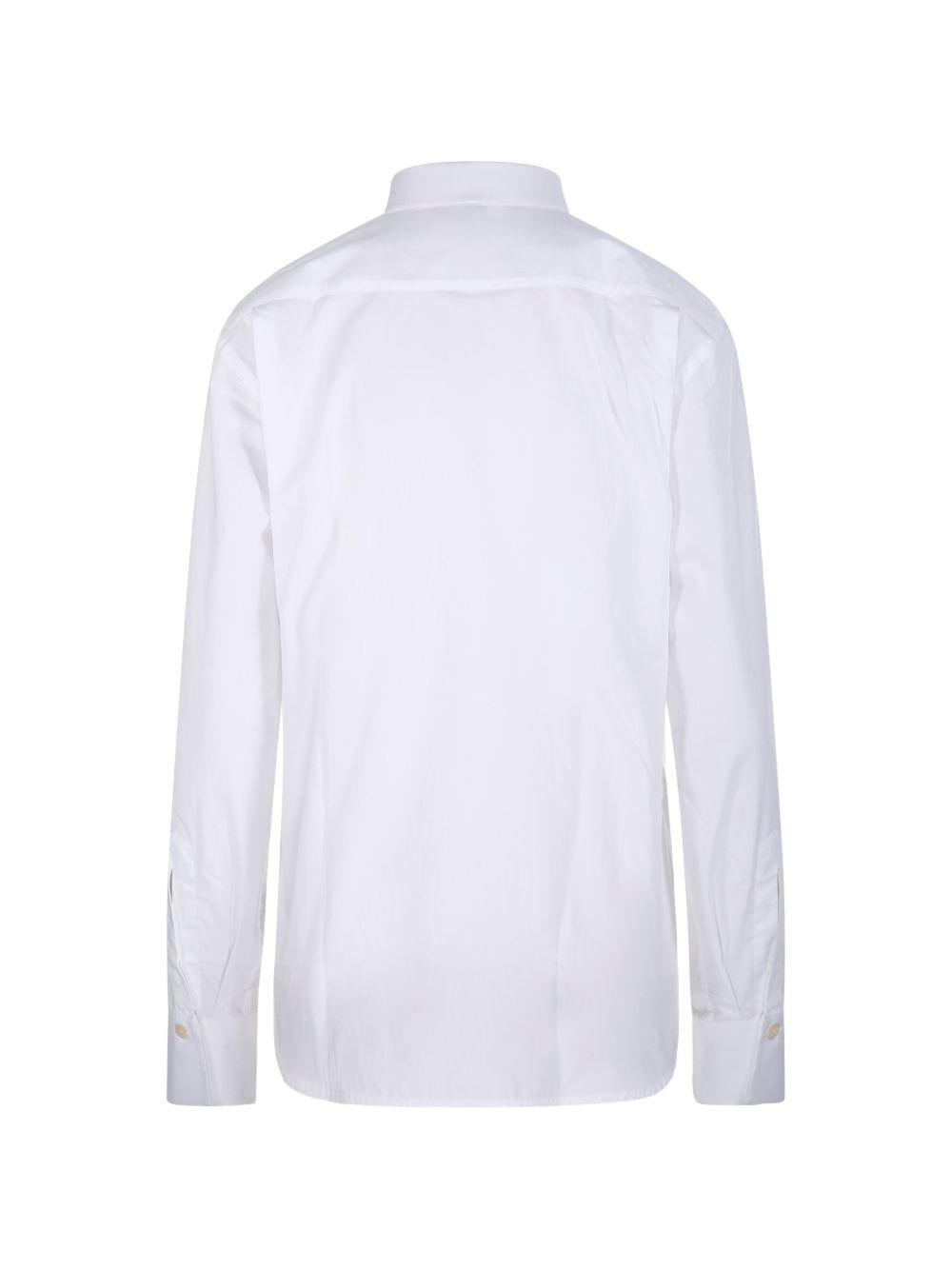 Camicia con collo plisse in bianco Victoria Beckham - donna 