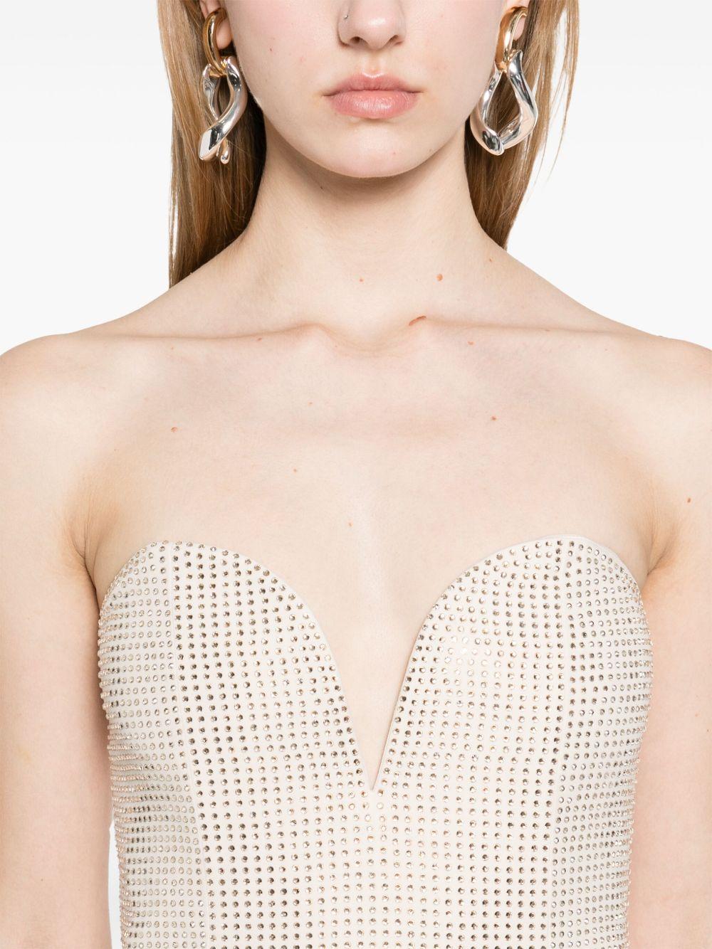 Abito lungo con decorazione color champagne Roland Mouret - donna 