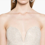 Abito lungo con decorazione color champagne Roland Mouret - donna 
