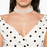 Abito midi a pois in avorio Self-Portrait - donna 