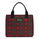 Borsa a quadri in rosso e nero 