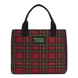 Borsa a quadri in rosso e nero 