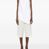 Top con scollo all'americana in lino  in bianco Batakovic - donna 