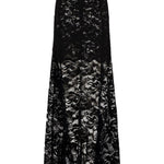 Gonna lunga in pizzo nero Rabanne - donna 
