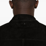 Giacca in pelle scamosciata in nero Salvatore santoro - uomo 