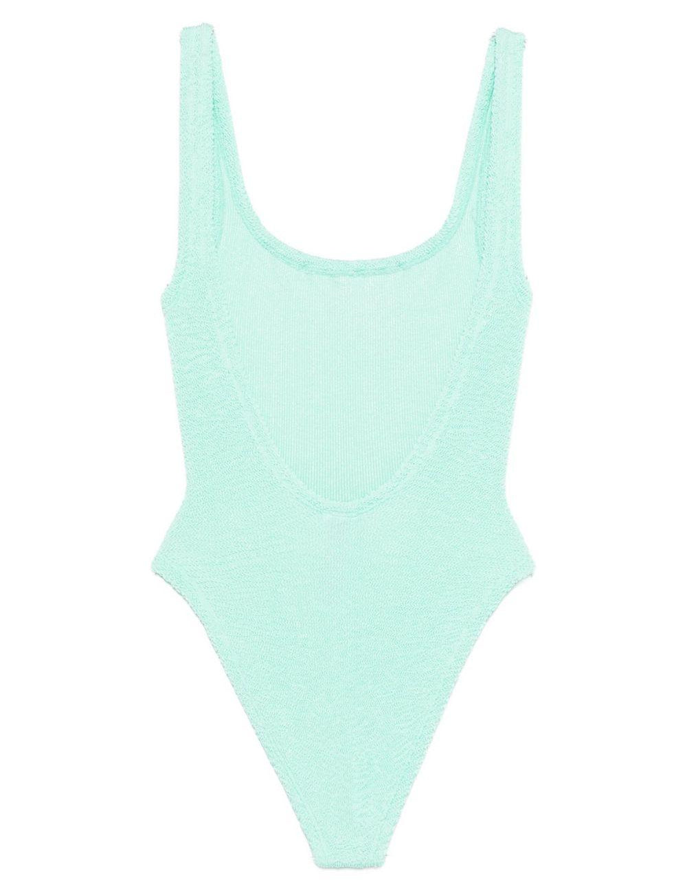 Costume intero square in azzurro hunza g - donna 