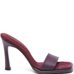 Mules in pelle con punta quadrata in viola The attico - donna 