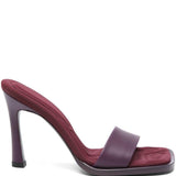 Mules in pelle con punta quadrata in viola The attico - donna 