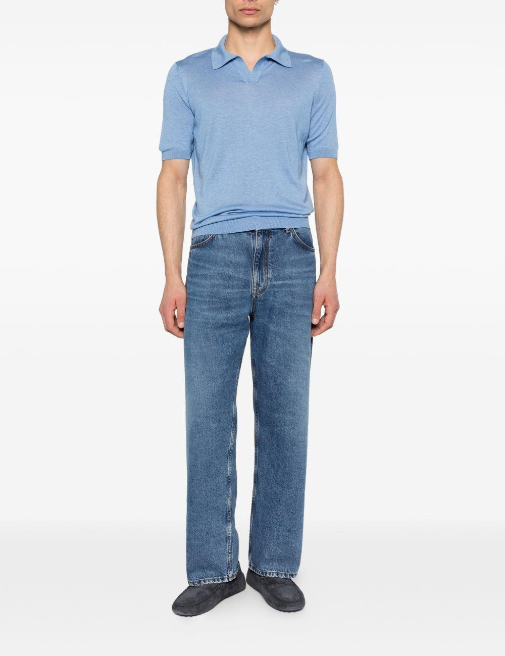 Polo a maniche corte keith in blu Tagliatore - uomo 