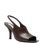 Sandali con cinturino e decorazione a forma di lucertola in marrone Toteme - donna 