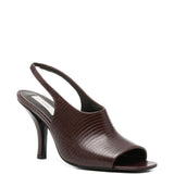 Sandali con cinturino e decorazione a forma di lucertola in marrone Toteme - donna 