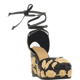 Espadrilles Carmela con ricamo a fiori in nero Castañer - donna 
