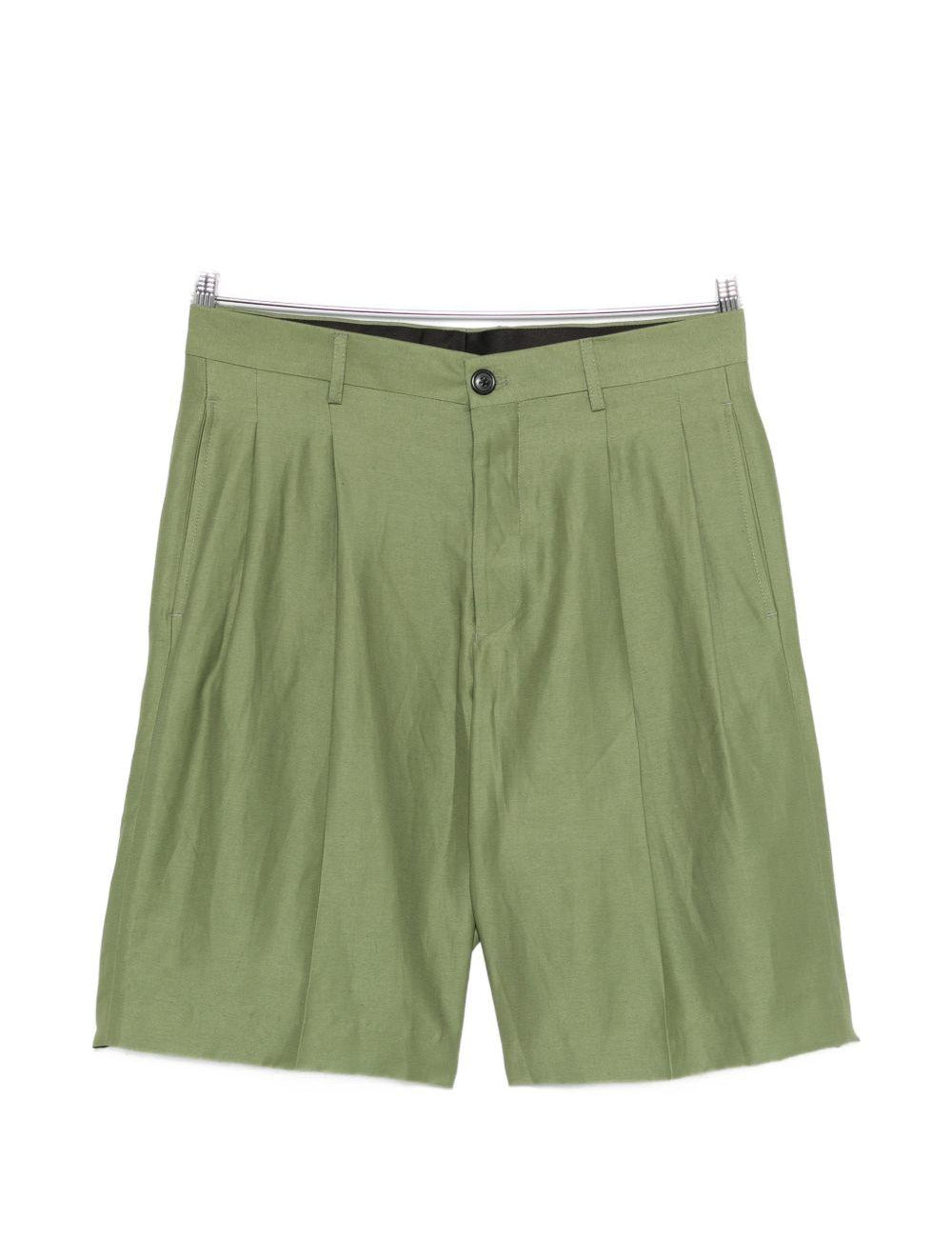 Pantaloncini a pieghe in verde Laneus - uomo 