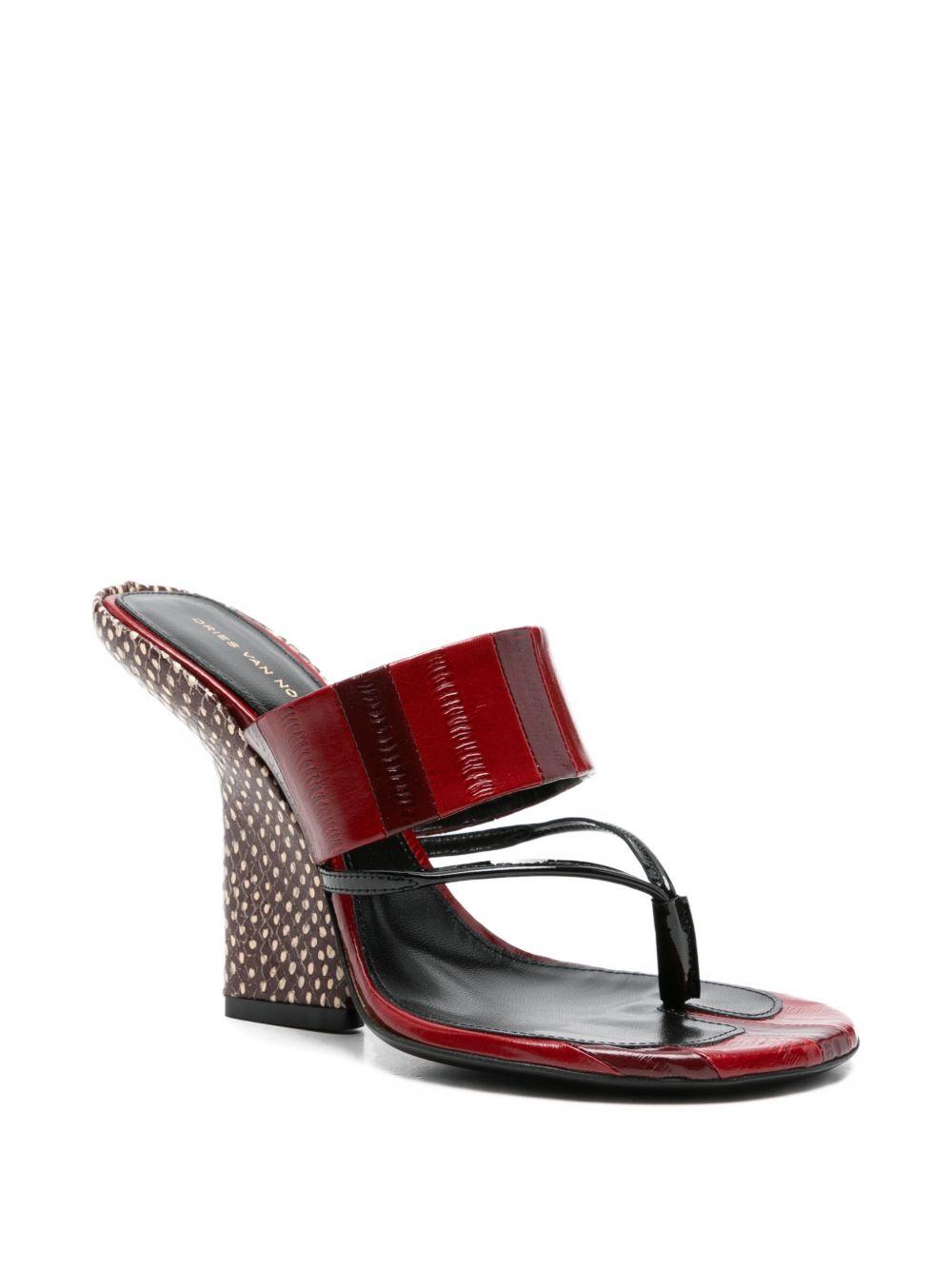 Sandali in pelle in marrone Dries van noten - donna 
