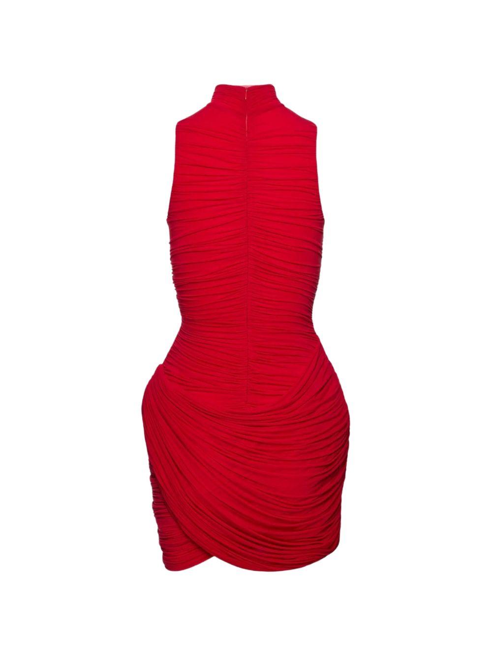 Abito mini con applicazioni floreali in rosso Magda butrym - donna 