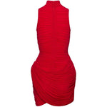 Abito mini con applicazioni floreali in rosso Magda butrym - donna 