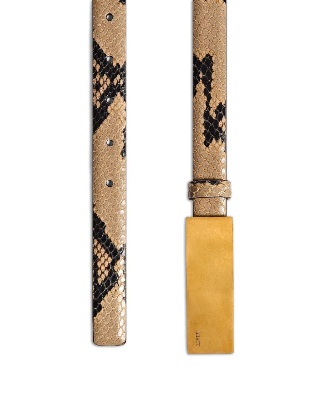 Cintura Berlino con stampa animalier in marrone 
