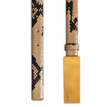 Cintura Berlino con stampa animalier in marrone 