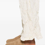 Pantaloni con vita elasticizzata in bianco Gongdid design - uomo 