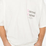 T-shirt a maniche corte con stampa logo in bianco Represent - uomo 