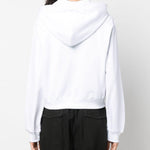 Felpa con cappuccio in bianco Moschino - donna 