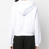 Felpa con cappuccio in bianco Moschino - donna 