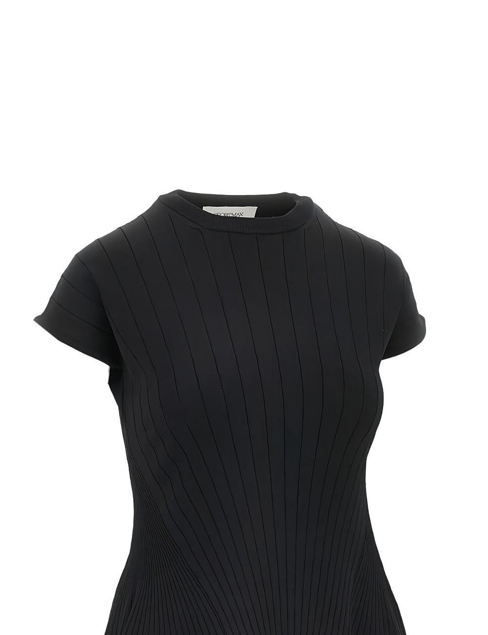 Miniabito a coste ere in nero Maxmara sportmax - donna 