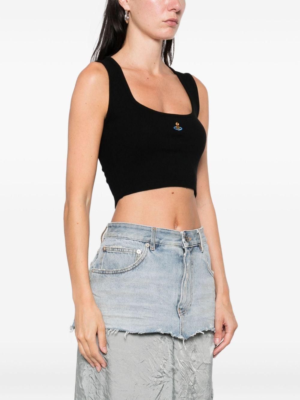 Canotta con logo Orb in nero vivienne westwood - donna 