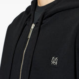 Felpa con zip in nero 44 label group - uomo 