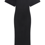 Abito midi con maniche a zigzag in nero Melitta baumeister - donna 