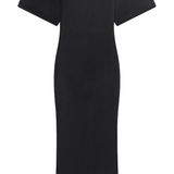 Abito midi con maniche a zigzag in nero Melitta baumeister - donna 