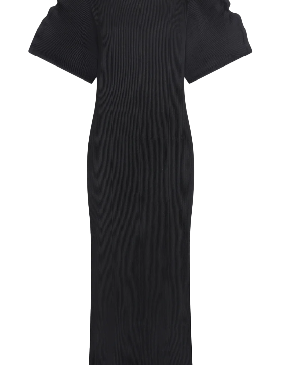 Abito midi con maniche a zigzag in nero Melitta baumeister - donna 