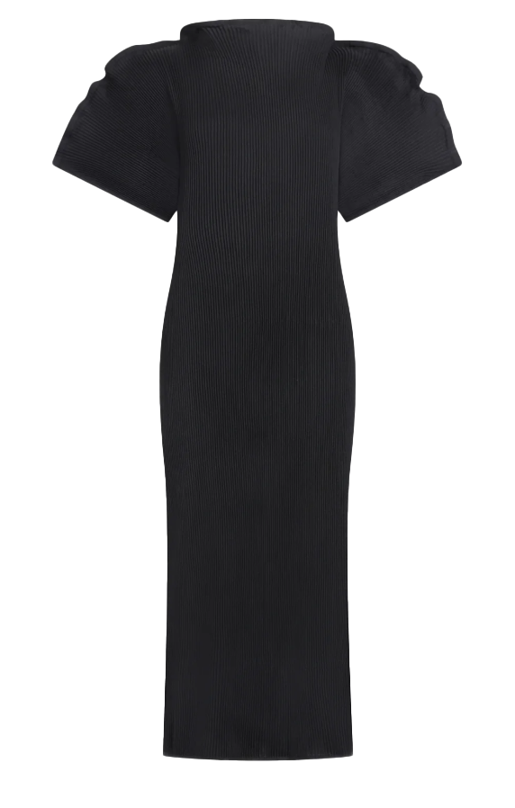 Abito midi con maniche a zigzag in nero Melitta baumeister - donna 