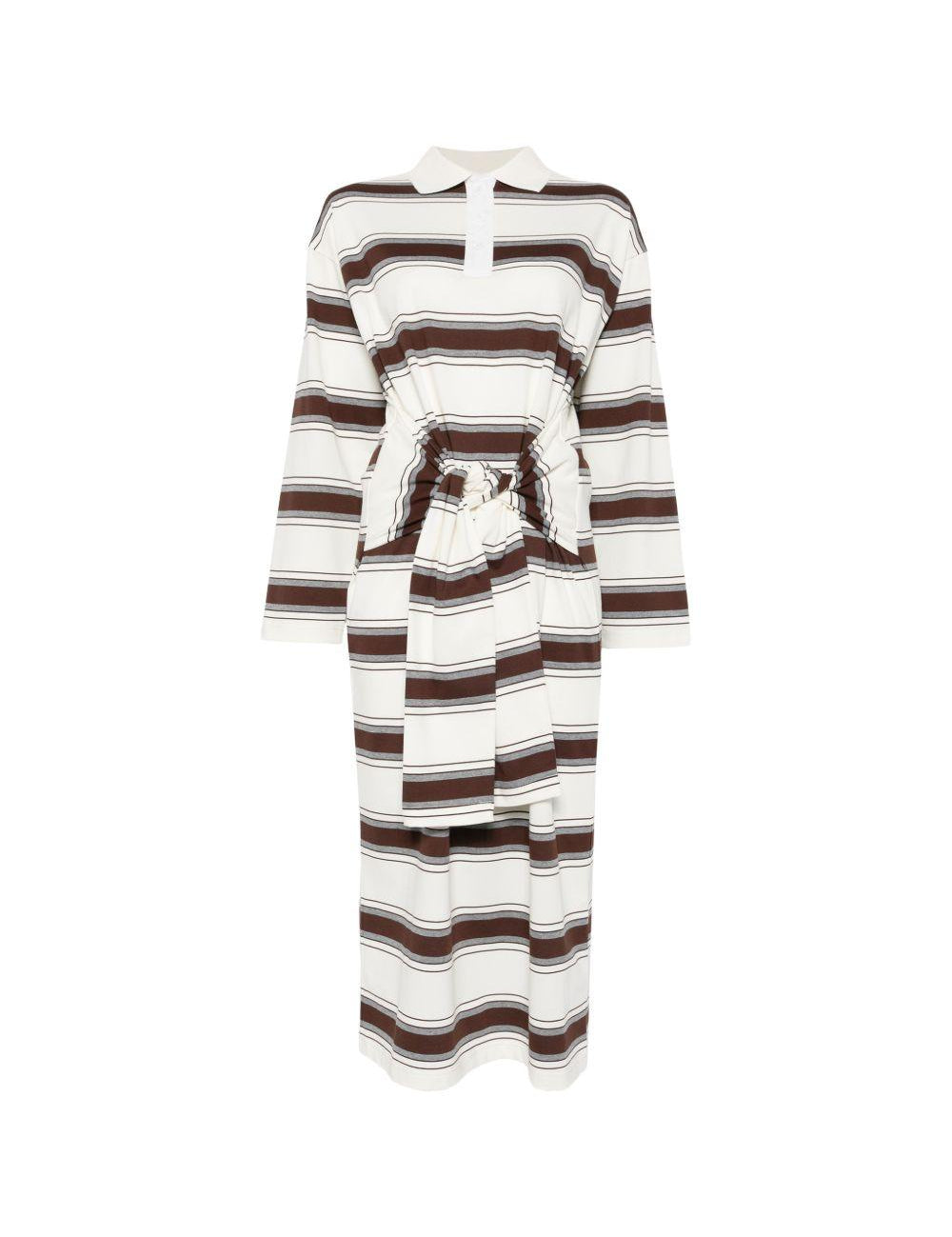 Abito a righe con colletto in bianco Feng Chen Wang - donna 