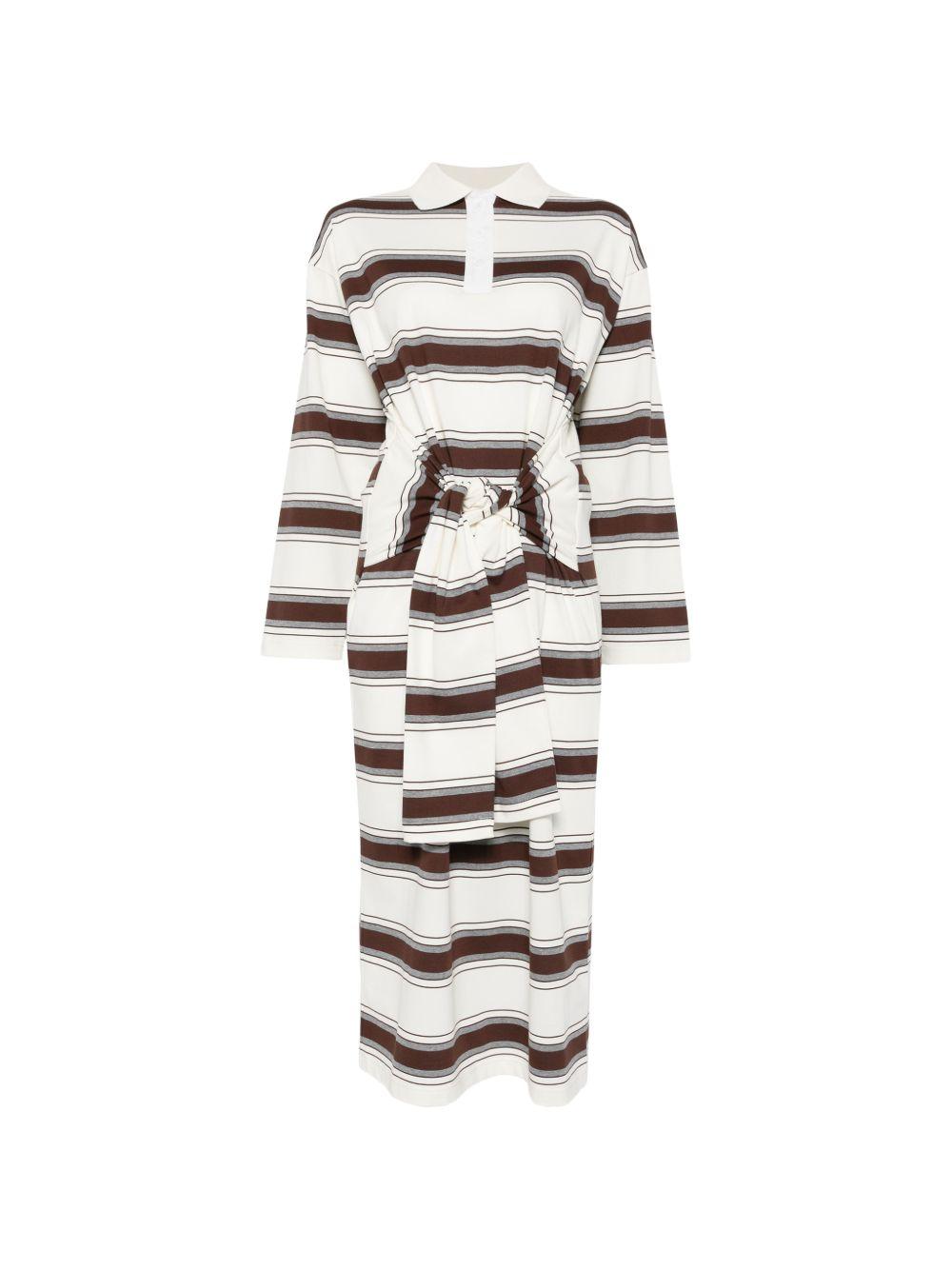 Abito a righe con colletto in bianco Feng Chen Wang - donna 