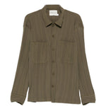 Camicia con tasca e bottoni in verde Gongdid design - uomo 