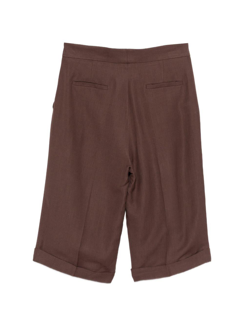 Shorts con bottoni in marrone Antonelli - donna 