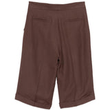 Shorts con bottoni in marrone Antonelli - donna 
