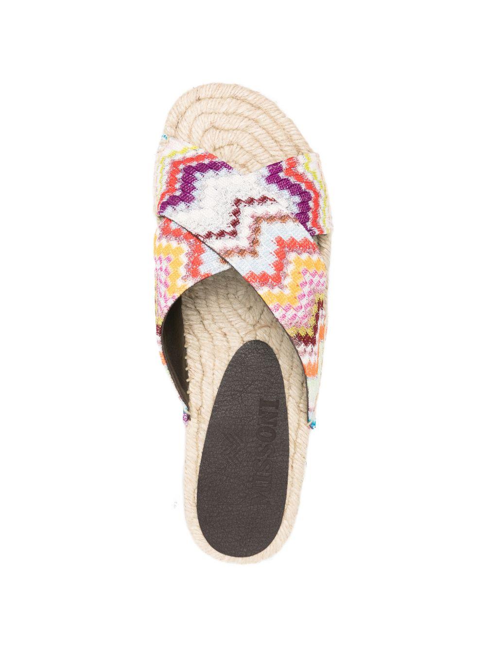 Ciabatte con motivo a zigzag multicolore Missoni - donna 