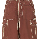 Shorts con stampa in marrone Marni - uomo 