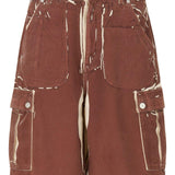 Shorts con stampa in marrone Marni - uomo 