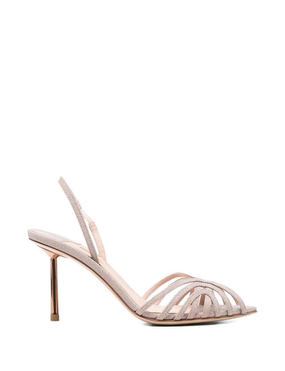 Sandali con cinturini glitter in rosa Le silla - donna 