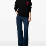Maglione ami de coeur in nero Ami paris - unisex 