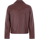 Giacca in pelle in marrone Lardini - uomo 