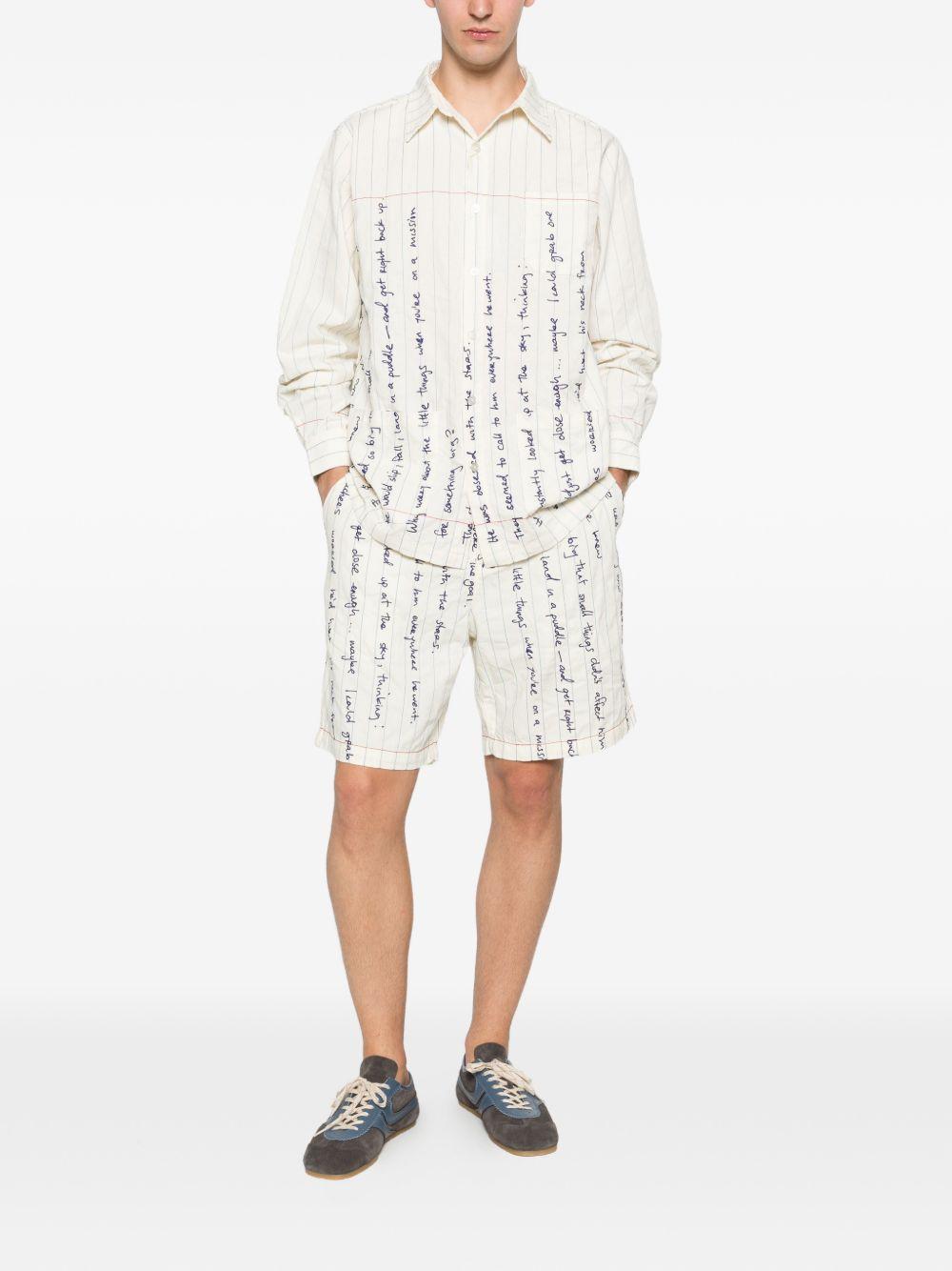 Pantaloncini a righe in bianco Kidsuper - uomo 