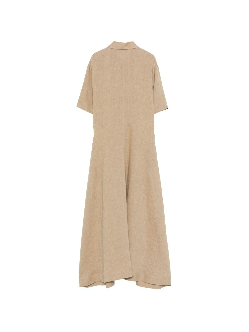 Abito midi con bottoni in marrone Antonelli - donna 
