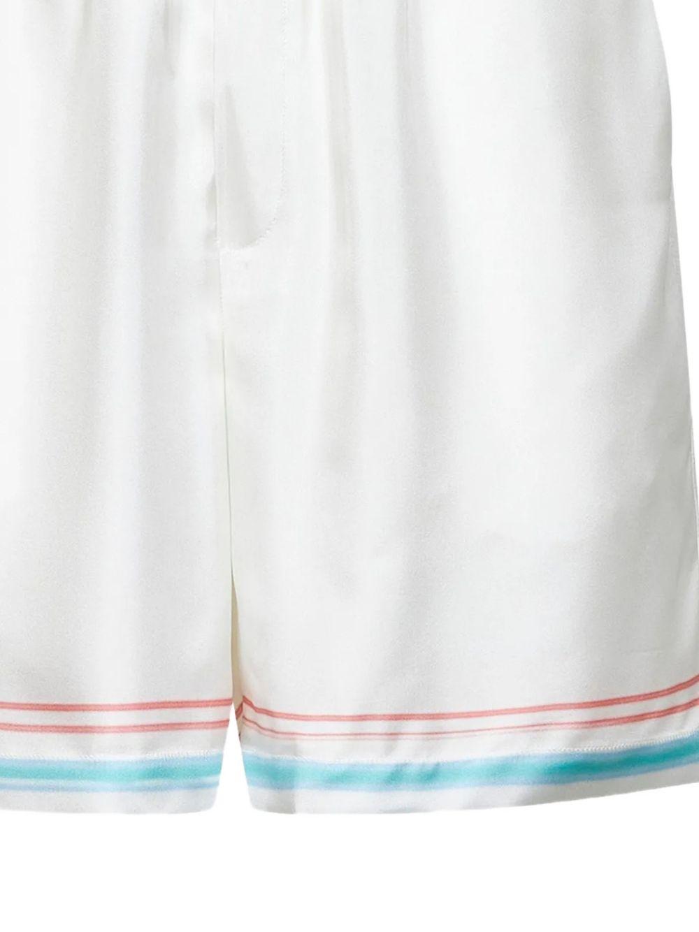 Shorts con vita elasticizzata in bianco Casablanca - uomo 